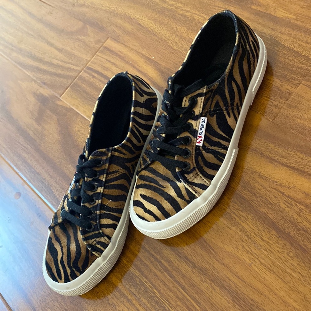 Superga tiger print sneaker